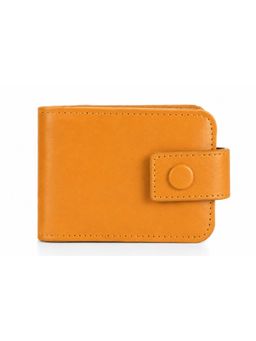 Calfnero - Genuine Leather Lipstick Case With Mirror- Yellow