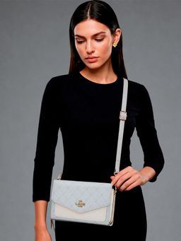 Lavie Paris - Women's Mono Sylvie Flap Sling Bag -Ivory (Large)
