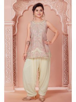 Lagorii - Multicolour Sequins Embroidered Kurti with Patiala
