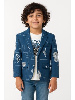 devils n angels - Blue Kids Suit Blazer with T-Shirt