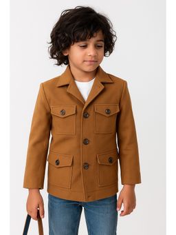 devils n angels - Kids Brown Suede Blazer and T-Shirt