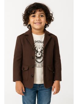 devils n angels - Classic Brown Kids Blazer and T-Shirt