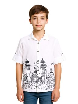 CHARCHIT - Boys Full Sleeves Embroidered Shirt