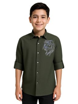 CHARCHIT - Boys Full Sleeves Embellished Shirt