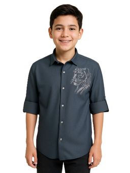 CHARCHIT - Boys Full Sleeves Embellished Shirt