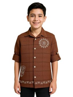 CHARCHIT - Boys Full Sleeves Embroidered Shirt