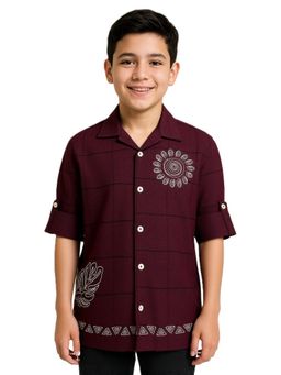 CHARCHIT - Boys Full Sleeves Embroidered Shirt