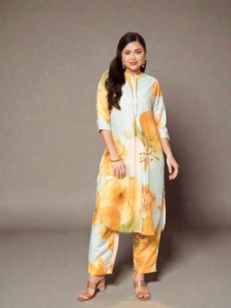 Ahalyaa - Printed Yellow Co-Ord Set