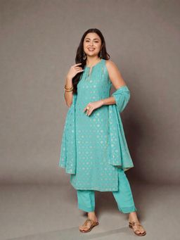 Ahalyaa - Blue Printed Co-ord Set