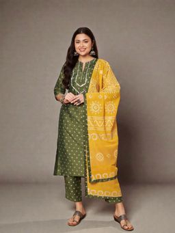 Ahalyaa - Printed Green Co-ord Set