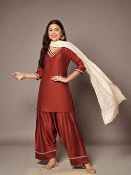 Ahalyaa - Printed Rust Co-ord Set