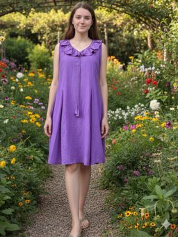 HOUSE OF JAMOTI - Purple Ruffle Dress