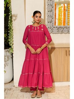 Pink Cactii - Pink Tiered Flared Co-ord Set