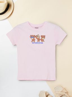 max - Girls Printed T-shirt-Lavender