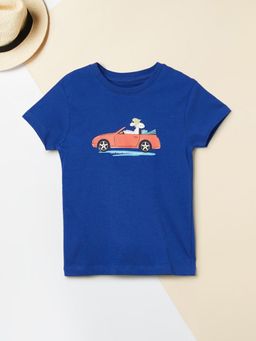 max - Girls Printed T-shirt-Blue