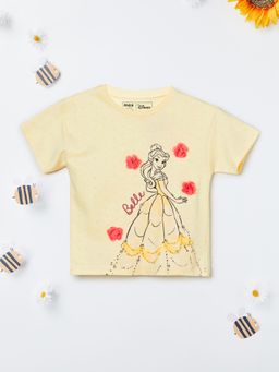 max - Girls Applique T-shirt-Yellow