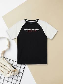 max - Boys Colorblock T-shirt-Black