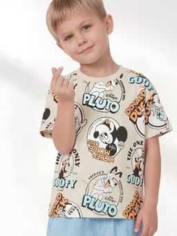 max - Boys Mickey and Friends T-shirt-Beige