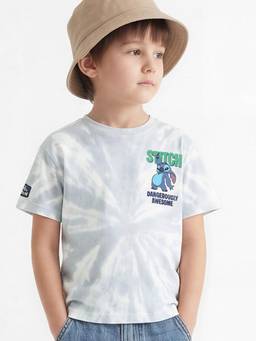 max - Boys Stitch Print T-shirt-Grey