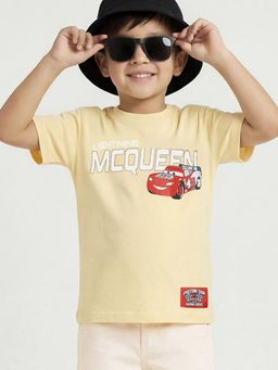 max - Boys Lightning McQueen T-shirt-Yellow