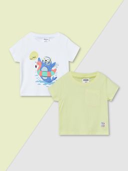 max - White and Green Boys Assorted T-shirts-Multi-Color