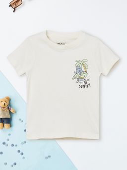max - Boys Printed T-shirt-Beige