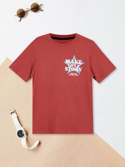max - Boys Printed T-shirt-Red