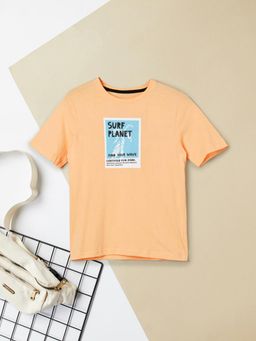 max - Boys Print T-shirt-Orange