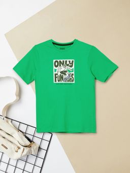 max - Boys Printed T-shirt-Green