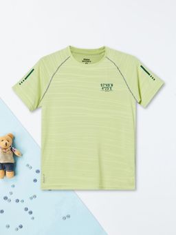 max - Boys Textured Sports T-shirt-Green