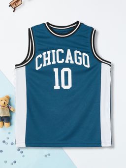 max - Boys Typography Active Tank-Green