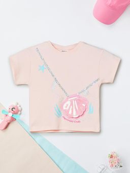 max - Girls Embellished T-shirt-Pink