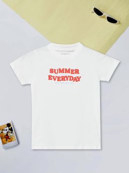 max - Boys Typography T-shirt-Off White