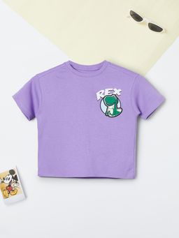 max - Boys Graphic Printed T-shirt-Lavender