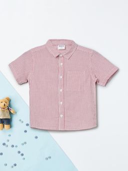 max - Boys Striped Shirt-Red
