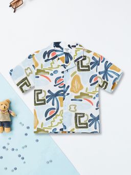max - Boys Printed Resort Shirt-Multi-Color