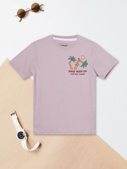 max - Boys Printed T-shirt-Lavender