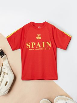 max - Boys Printed T-shirt-Red