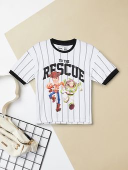 max - Boys Toy Story Graphic Printed T-shirt-White