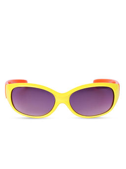 DukieKooky - Grey Lens Yellow Frame Rectangle Sunglasses with UV Protection (4 Years)