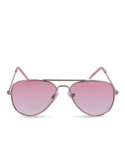 DukieKooky - Kids Pink Lens & Silver Frame Aviator Sunglasses (4 Years)