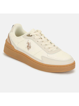 U.S. POLO ASSN. - Off White CREST Stylish Casual Sneakers