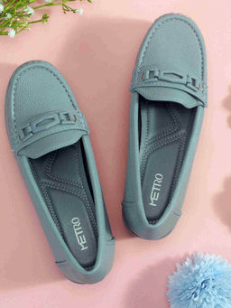 Metro - Women Blue Slip On Casual Loafers