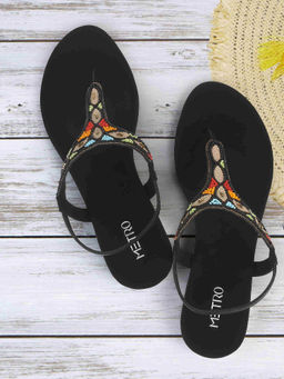 Metro - Women Black Casual Sandals