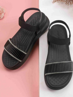 Metro - Women Black Casual Sandals