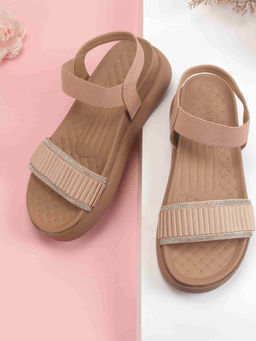 Metro - Women Peach Casual Sandals