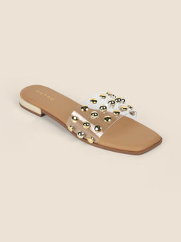 Metro - Women Gold Open Casual Sandals