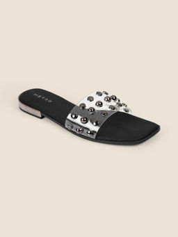 Metro - Women Black Open Casual Sandals