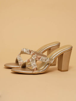 ERIDANI - Kimaya Gold Embellished Heels