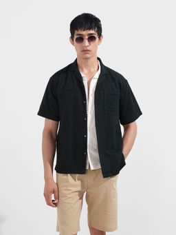 The Indian Garage Co - Men Olive Relaxed Fit Collar Neck Cotton Shirt